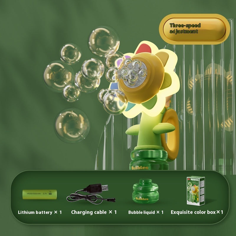 Automatic Dancing Sunflower Bubble Machine