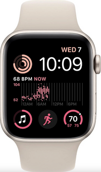 Thumbnail for Apple SE 2nd Gen Smart Watch (2023) 40MM-SM MR9U3LL/A Starlight Aluminum / Starlight